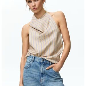 H&M Cowl Neck Halter Top - size large